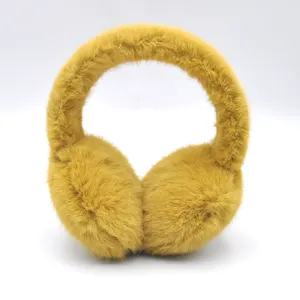 Winter Warm Soft Feeling Fur Rabbit Ear White Earmuffs Winter Earmuffs For Women