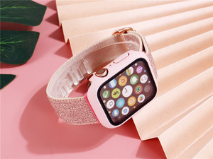 2 in 1 Set Nylon <strong>Watch</strong> Strap + Tempered Glass Face Case for <strong>Apple</strong> <strong>Watch</strong> Band <strong>Series</strong> 1 2 3 4 5 <strong>6</strong> 7 <strong>Size</strong> 38/40/41/42/44/45/49mm - Product Image 5