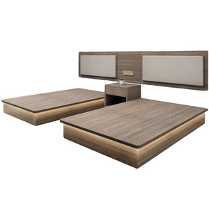 Nouvelle arrivée d'ensembles de chambre à coucher mobilier d'hôtel cinq étoiles lit double Tatami en bois moderne design lit King Size - Product Image 5
