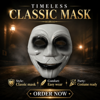 Masque de fête réaliste en PVC écologique et imperméable pour adultes, idéal pour le Jour des Morts et les remises de diplômes, parfait pour le cosplay d'Halloween