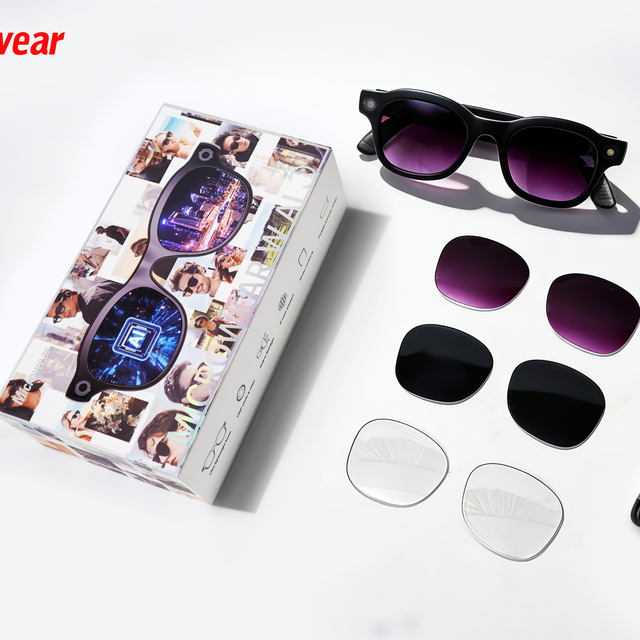 Factory Direct Customizable Smart Glasses Waterproof Photochromic Sunglasses with Photo Video Capture Call Functionality AI3