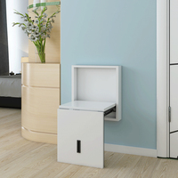 WELLTOP Tabouret à chaussures mural multifonctionnel, gain de place, pliable, WT-B08, meubles de maison