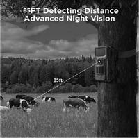Caméra de surveillance de la faune BSTCAM4K 48M avec connexion Wi-Fi et contrôle par application, grand angle, portée IR de 85 pieds, détection de mouvement extérieure