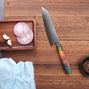 यांगजियांग 8 इंच पेशेवर ग्युटो रसोई चाकू सेट हस्तनिर्मित शेफ किरीत्सुके उच्च गुणवत्ता वाले दमिश्क स्टील 67 परत ब्लेड कटिंग
