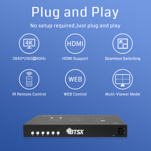 Bitvisus Bộ chia video thích ứng Độ phân giải 4K60 8 đầu vào 1 đầu ra hình ảnh giám sát CCTV cấp chuyên nghiệp nhiều người xem - Product Image 6