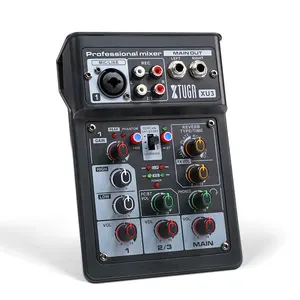 Mini Hand Pocket Siaran Langsung Telepon Profesional Musik Rumah Produksi 4 Saluran Mini Karaoke Audio Mixer