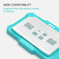 Kit de plateforme de reballage magnétique RF4 MRP avec raclette en céramique HD12B pour reballage BGA, réparation de puces IC et de cartes PCB, outils de pâte à souder