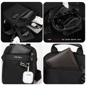 Bolsa de Mensajero de Nailon Casual Personalizada de Alta Calidad, Estilo Vintage Duradero, Moda de Verano para Hombre, Uso Diario, Decoración con Logotipo, Bolsa de Brazo - Product Image 4