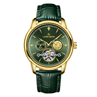 Montre mécanique multifonctionnelle pour homme en acier inoxydable, bracelet en acier inoxydable, étanche, automatique, 44 mm