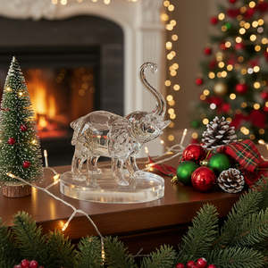 Statuetta e Giocattolo di Natale Elefante in Vetro, Senza Confezione - Product Image 3