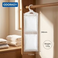 Lot de 2 sachets déshumidificateurs suspendus jetables écologiques 70G, transformables en gel, anti-fuite pour armoire, certifiés REACH, direct usine