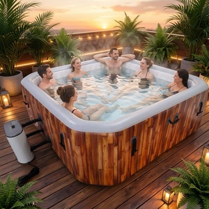 <span class=keywords><strong>Jacuzzi</strong></span> <span class=keywords><strong>gonflable</strong></span> rectangulaire portable en PVC Drop Stitch pour l'extérieur <span class=keywords><strong>avec</strong></span> jets de massage pour les passionnés de fitness, piscines spa - Product Image 2