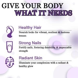 Capsule de biotine, collagène, kératine, soutien à la croissance des cheveux, peau et ongles pour femmes et hommes - Product Image 3