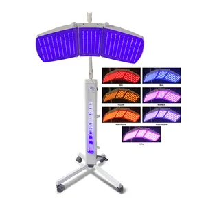 피부 강화 빨강/노랑/파랑 led 빛 치료 pdf 모발 성장 여드름 치료를위한 전문 pdf 바이오 라이트 기계