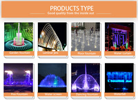 Fuente de Agua para Jardín Interior de Acero Inoxidable Moderna y Comercial, con Luces LED RGB DMX 512, Tamaño Personalizable, Garantía de 2 Años