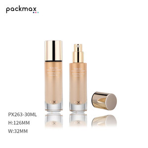 ขวดแก้วทรงกลมขนาด 30 มล. ดีไซน์หรูหรา พร้อมหัวปั๊ม — สำหรับโลชั่น เซรั่ม เครื่องสำอาง และรองพื้นชนิดน้ำ - Product Image 4