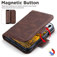 Étui portefeuille SUTENI pour iPhone Duo avec chargement sans fil, porte-cartes, boucle magnétique, support et texture litchi en similicuir