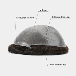 Prothèse capillaire <span class=keywords><strong>pour</strong></span> hommes Newtimes Hair, en cheveux humains ultra-fins, système capillaire <span class=keywords><strong>pour</strong></span> hommes, prothèse capillaire - Product Image 2