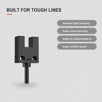 Sensor Fotolistrik Slot U94 5-24V DC 3KHz Tahan Cahaya Kuat Perlindungan dari Lonjakan Petir untuk Penghitungan Peralatan Otomatis