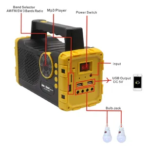 ISOLAR – Kits de système de panneaux solaires, Radio d'extérieur, Camping, lumière Led, énergie solaire Portable 3W, Kits d'éclairage solaire pour la maison