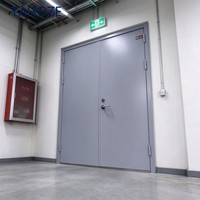 Porte coupe-feu en acier, résistance au feu 60 minutes, norme GB 12955-2024, acier galvanisé, passage d'évacuation, porte de sortie d'urgence