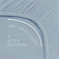 Ensemble de draps pleine grandeur 100% Queen-drap-housse respirant et rafraîchissant en bambou double taille Xl