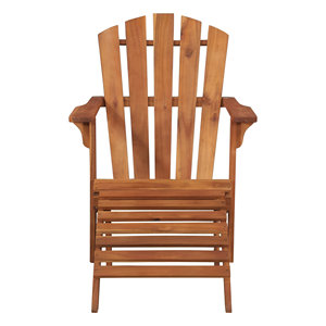 เก้าอี้อะคาเซียพร้อมที่วางเท้ากลางแจ้งทำจากไม้อะคาเซียพร้อมที่วางเท้าสำหรับคาเฟ่เลานจ์สวนรับประทานอาหารลานชายหาดระเบียงใช้ - Product Image 2