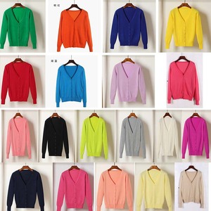 Sweater Wanita Ukuran Besar <span class=keywords><strong>Cardigan</strong></span> Jumper Warna Solid Fashion Rajutan Sweater - Product Image 2
