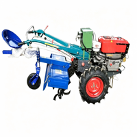Mini tracteur diesel à deux roues avec remorque de transport pour usage agricole