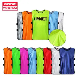 Mesh Training Slabbetjes Goedkope Custom Sport Voetbal Slabbetjes Voor Kinderen Voetbal Kit Patch Gesublimeerd Voetbal Jersey Voor Mannen