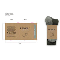 Étiquettes personnalisées en papier kraft et carton pour chaussettes, emballage enveloppant, étiquettes suspendues en carton plié pour chaussettes