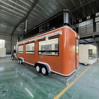 Vente directe usine : Camion de restauration rapide en alliage d'aluminium et fibre de verre, design bus, bar à bière mobile, camion de crème glacée
