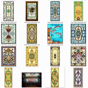 Domo personalizado retro Lucky hottel bar Tifany vidrieras colgante pintura ventana puerta pantalla Show Room divisores pintura de pared - Product Image 6