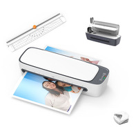 Machine à plastifier SL888 A3 A4 pour bureau, petite, pratique, avec perforateur d'angle arrondi, pour plastification à chaud et à froid, pour photos