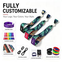 Bracelet RFID Ntag213 tissé personnalisé à sublimation avec logo, 13,56 MHz, élastique, jetable, pour événements et festivals – Vente directe usine