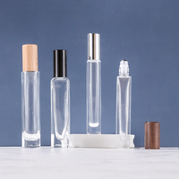 Botol sampel kaca kecil persegi transparan 10ml 15ml botol Sub parfum untuk minyak kulit dengan rak