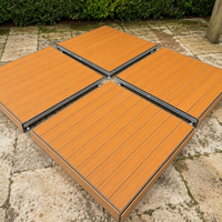 Système de terrasse en WPC toutes saisons, imperméable, antidérapant, hauteur réglable, pour patio, bord de piscine, terrasse