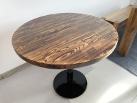 Table à thé ronde en bois massif/Table à manger en chêne massif/Table basse en noyer