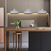 Lampe suspendue en feutre personnalisable, abat-jour en tissu de fibres de bouteilles PET recyclées pressé à chaud, luminaire suspendu nordique pour salle à manger et chambre