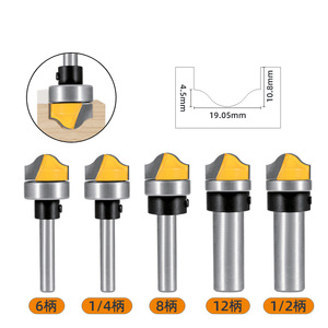 Brocas de corte redondeadas con vástago de 1/4 pulgada, con punta de carburo y rodamiento, para trabajar la madera y cortar líneas decorativas. - Product Image 4