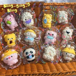 NEW Cute Animal Series Silicone <b>Squishy</b>-Soft Sticky Cream Mud Texture Anxiety Relief Gift for Kids Adults Office Desk Fun - Product Image 1