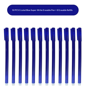 Silinebilir Kapaklı Jel Kalem 0.5mm İğne Uçlu Pürüzsüz Yazım Termosensitif Mürekkep Çevre Dostu Plastik Gövde Dahili Silgi - Product Image 6