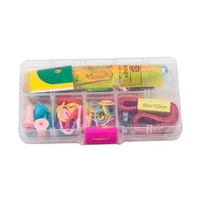 1 Juego de herramientas de tejer ganchos de ganchillo agujas puntadas tijeras alfileres agujas de tejer estuche para manualidades conjunto de ganchillo <span class=keywords><strong>Patchwork</strong></span> - Product Image 1