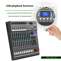 Console de mixage numérique TX Series 8 12 16 canaux, entrées XLR RCA TRS, connectivité USB Bluetooth, effet de réverbération pour conférence