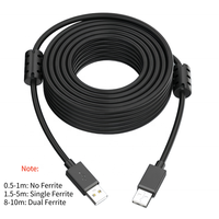 Câble USB 2.0 Type-A Mâle vers A-Mâle Haute Vitesse 480 Mbps, Conducteur en Cuivre Pur, Gaine en PVC, 0,5M-10M pour Ordinateur