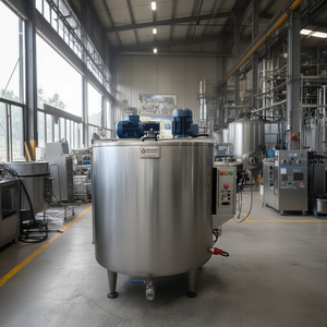 Homogénéisateur de liquides chauffé Kandemir 1500 L en acier inoxydable avec fonction de mélange et de contrôle de la température, machine industrielle - Product Image 3