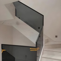 Präzise Maßgefertigtes Rahmenloses Unsichtbares Design Sicherheitsglas-Treppengeländer mit Getöntem Glas für Hochhäuser, Villen