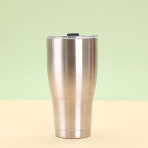 Wholesale Curved Tumbler 20oz 30oz 40oz <b>Double</b> <b>Wall</b> Vacuum Insulated Stainless Steel Mug with Lid Custom - Product Image 3