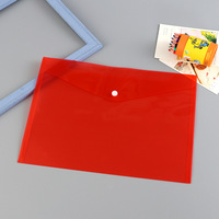 Bolsa de plástico colorida para documentos, carpeta de archivos transparente Pp A5 A4, a prueba de agua, con botón a presión, se puede personalizar