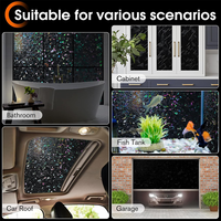 3D statische Glasfenster Privatsphäre Regenbogen folie für Raum fenster dekorativ